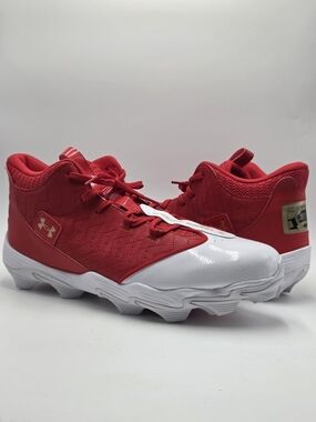 Under Armour UA Harper 9 Mid RM Adult Baseball/Softball Black Size 15 Cleats